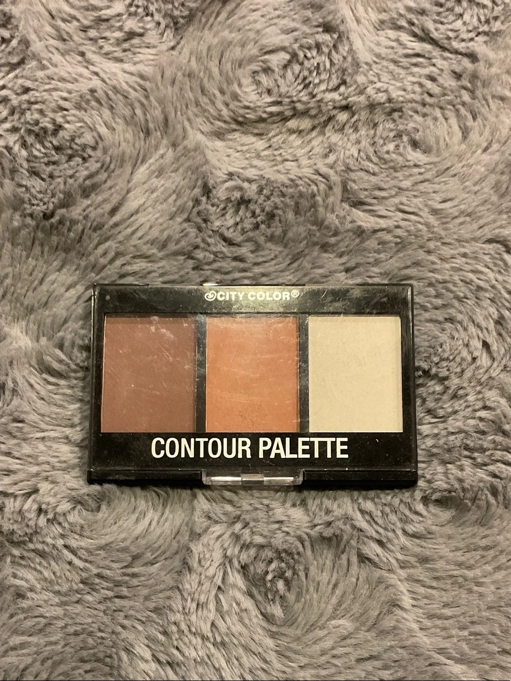 City Color Three-Shade Contour Palette — Brown, Orange & Cream
